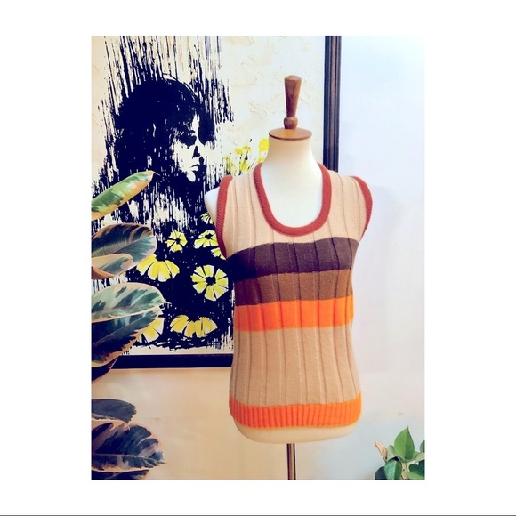 🌼 groovy 1970’s Pullover Sweater Vest - Picture 1 of 11